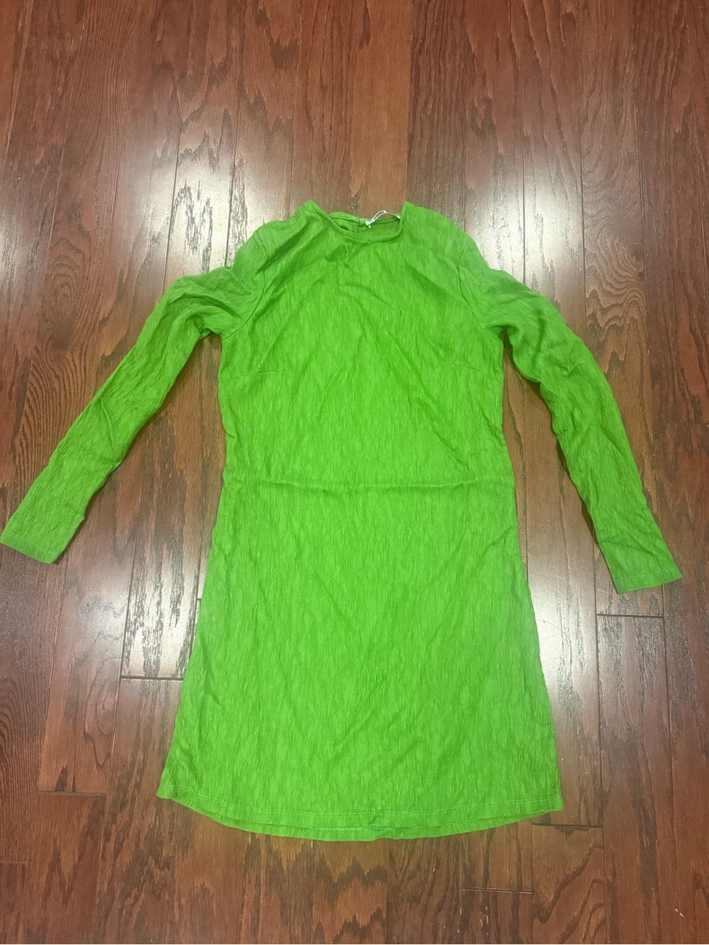 Ciao Lucia Lime Green Long-Sleeve Mini Dress